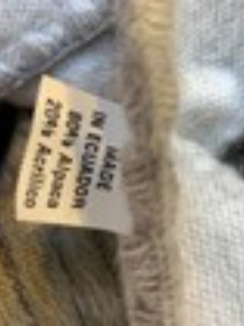 Alpaca Wool Blend Poncho with Hood Brown Gray Cream One Size Western Boho Unisex - Picture 6 of 12